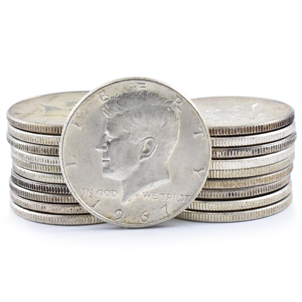 1965-1969 40% Silver Kennedy Half Dollar – Circulated, Uncertified, Various Mints